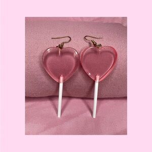 Lollipop Heart Shaped Earrings